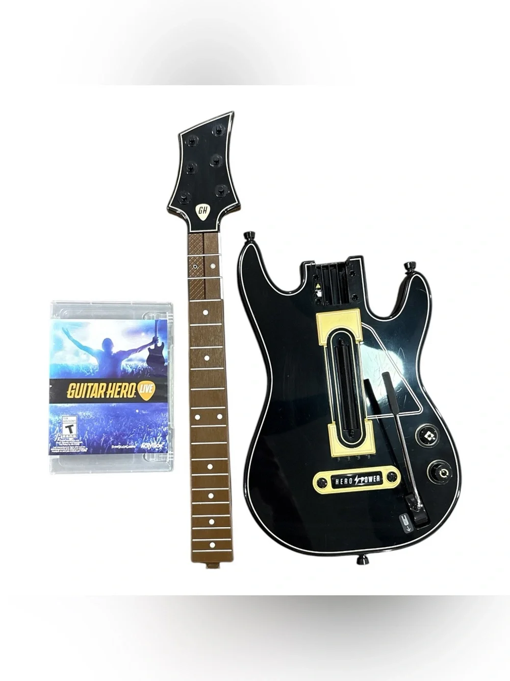 Guitar Hero Live And Disc Xbox One Black Gold 0000654 Controller No dongle